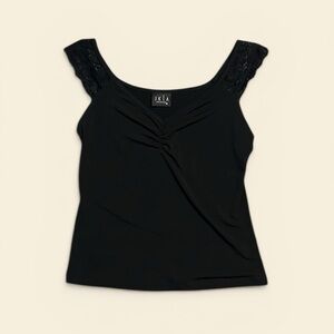 JKLA Vintage Lace Cap Sleeve Top